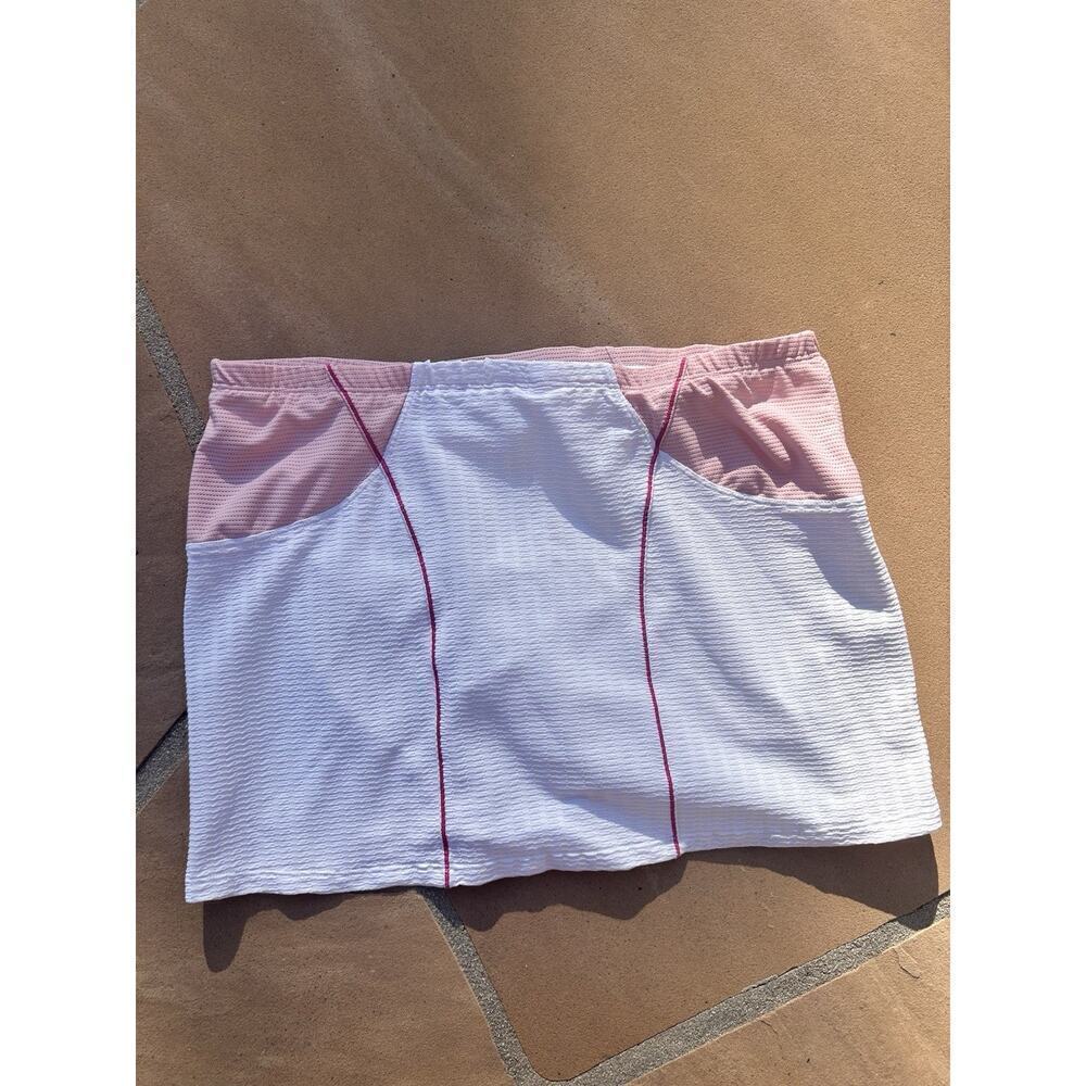 Nike Women’s Tennis Skort Size M (8-10) Pink White Performance Stretch AG - Picture 3 of 4